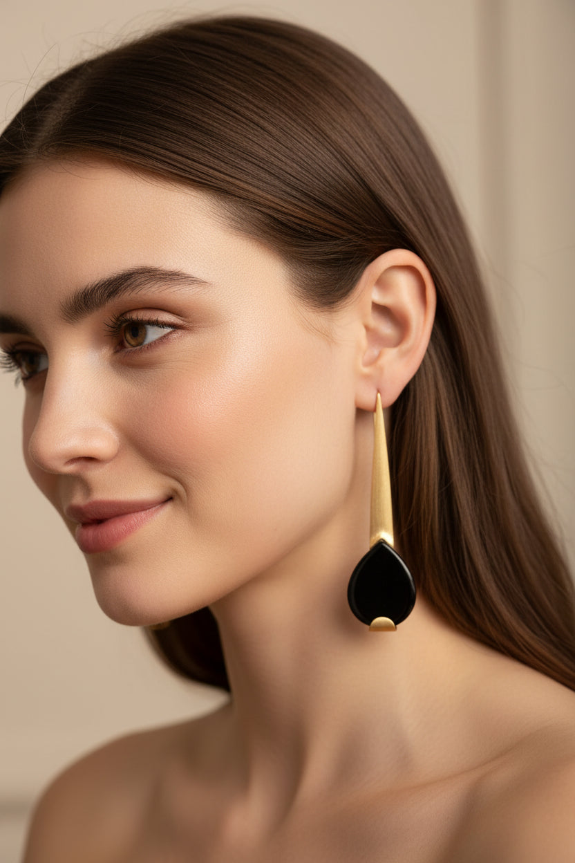 Boucles d'oreilles Laiton Goutte