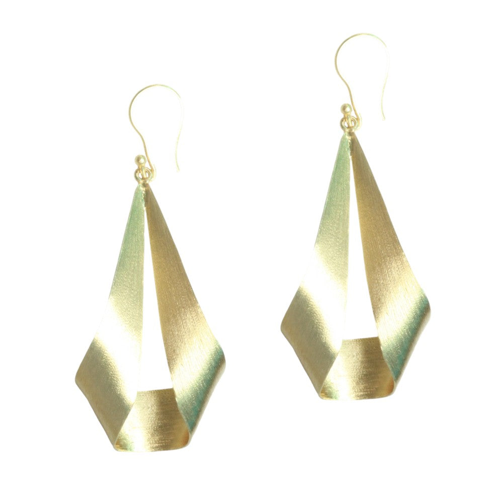 Boucles d'Oreilles Laiton Ruban