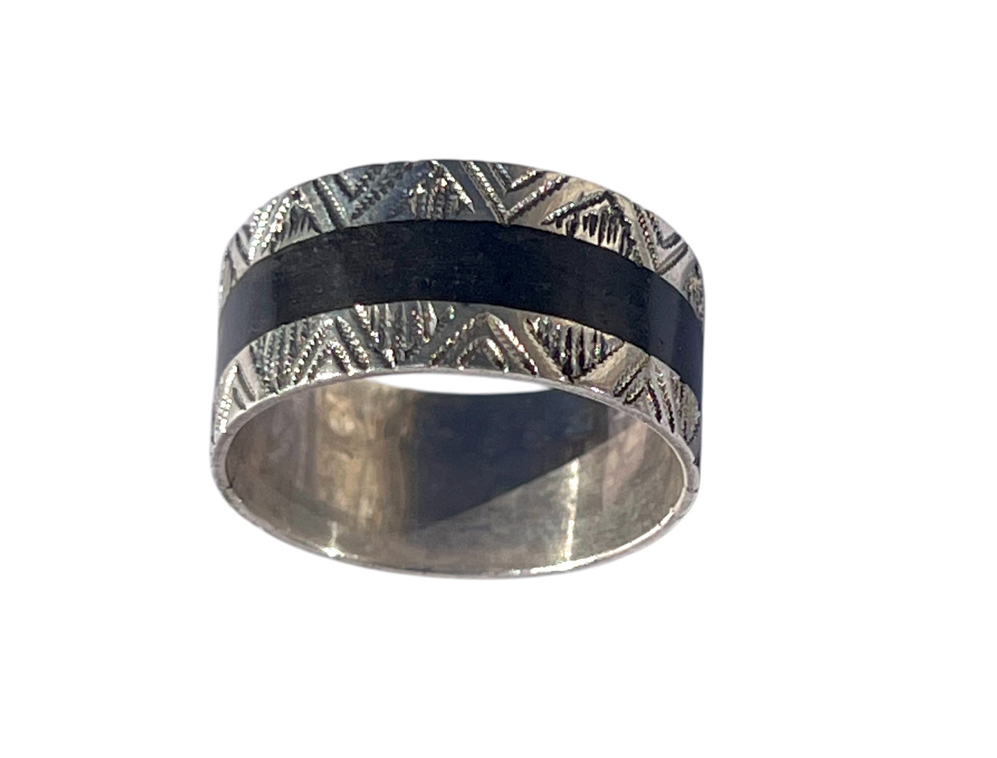 Bague Ebène ciselée Touareg