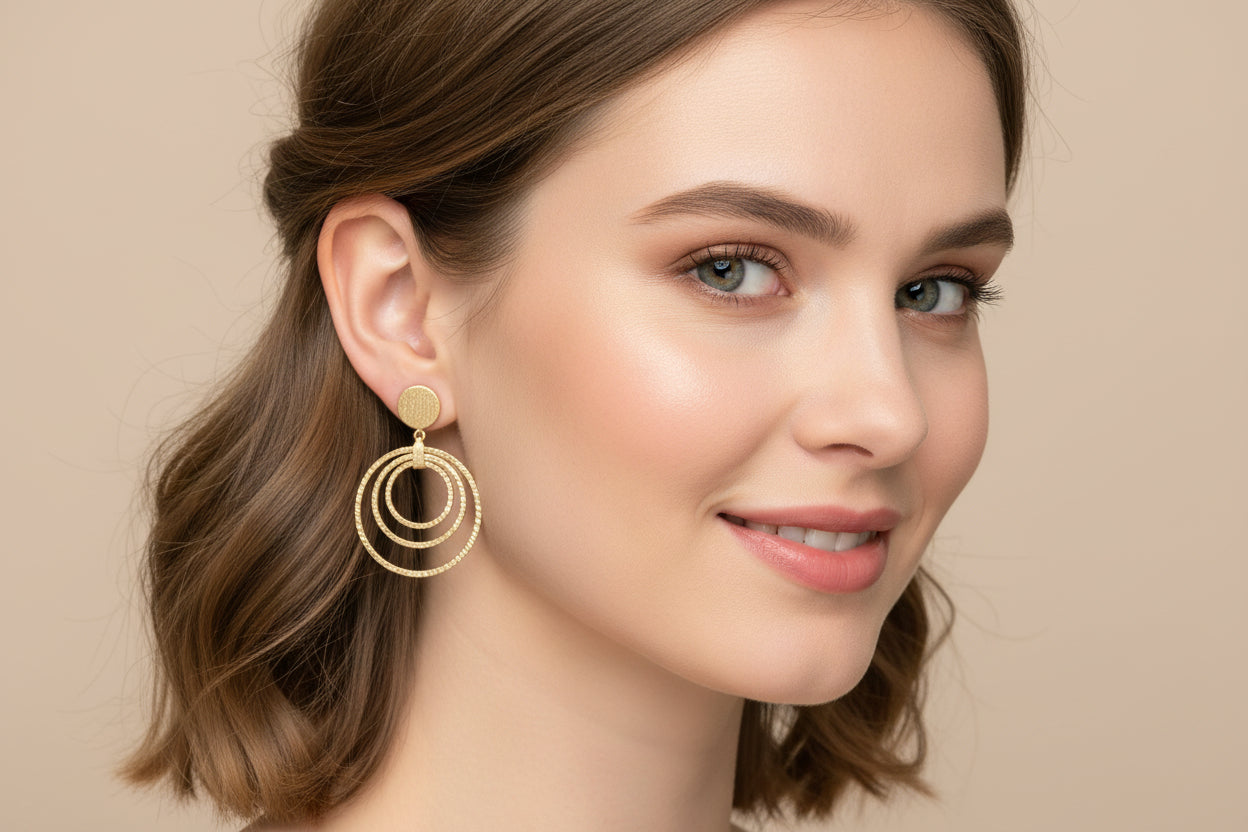 Boucles d'Oreilles Laiton 22