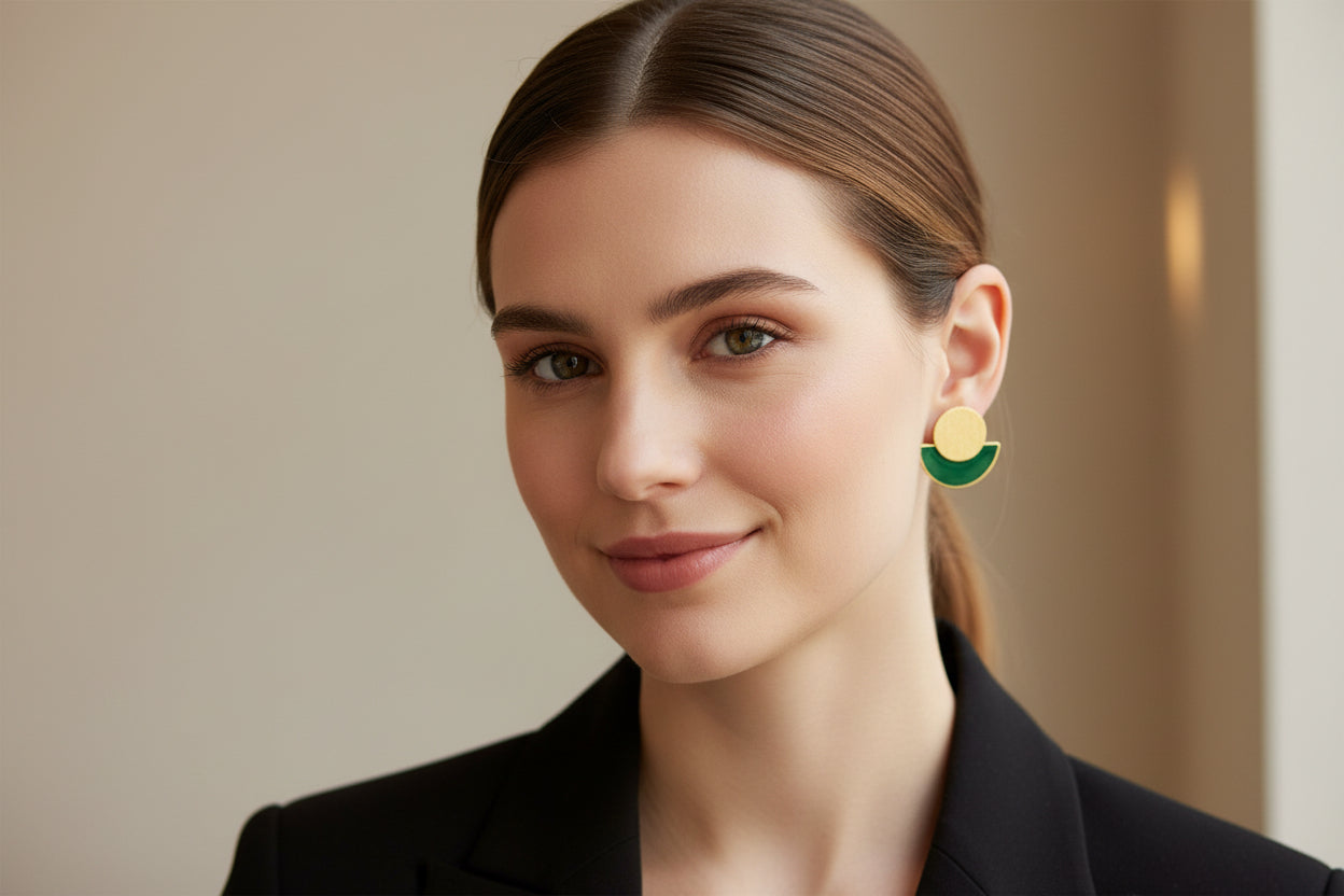 Boucles d'Oreilles Laiton Eclipse
