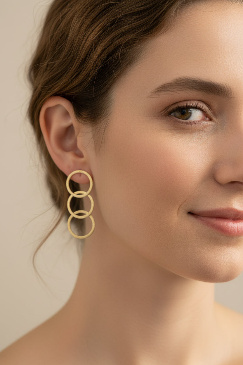 Boucles d'Oreilles Laiton 24
